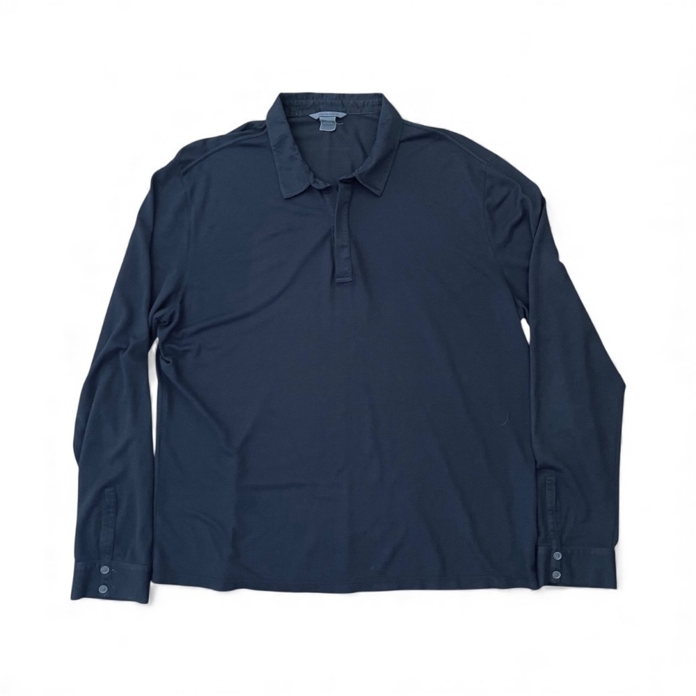 John Varvatos Men's Silk Blend Long Sleeve Henley Shirt